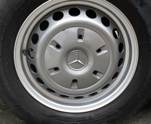 Mercedes van wheel after fresh paint